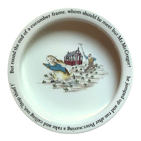 Vtg. Wedgwood of Etruria & Barlaston Beatrix Potter Peter Rabbit Creamware Bowl - Picture 2 of 9